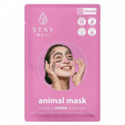 STAY WELL Animal Mask Anti-Aging Panda Mitrinoša sejas maska 1gab.