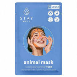STAY WELL Animal Tiger Hydrating & Soothing Sheet Mitrinoša un nomierinoša sejas maska 1gab.