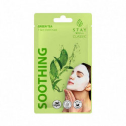 STAY WELL Classic Mask Soothing Green Tea Nomierinoša sejas maska 1gab.
