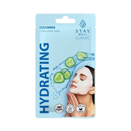 STAY WELL Classic Mask Hydrating Cucumber Mitrinoša sejas maska 1gab.