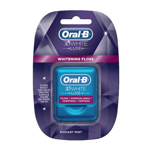 Oral-B 3D White Luxe Whitening Dental Floss Balinošais zobu diegs 35m