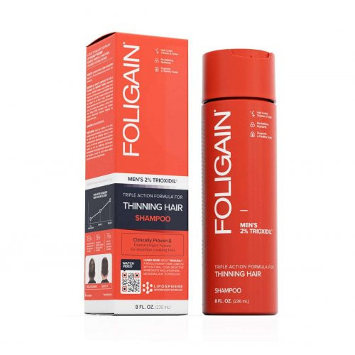 Foligain Hair Regrowth Shampoo Matu augšanu stimulējošs šampūns vīriešiem ar 2% Trioksidilu 236ml