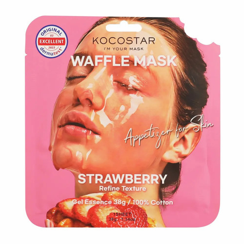 Kocostar Waffle Mask Strawberry Sejas maska 1gab.