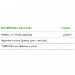 Ecosh Vitamin D3 4000IU Vitamīns D3 90 kapsulas