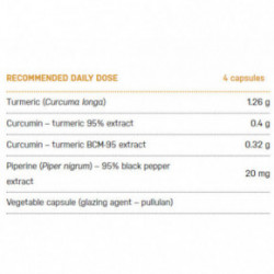 Ecosh Curcumin 95% + Piperine Uztura bagātinātājs ar kurkumu 90 kapsulas