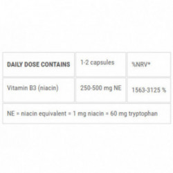 Ecosh Niacine Supplement Vitamīns B3 250mg NE 90 kapsulas