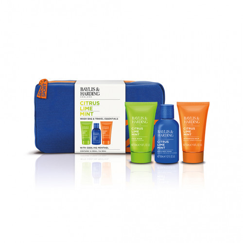Baylis & Harding Citrus, Lime & Mint Men's Wash Bag Gift Set Ķermeņa kopšanas komplekts