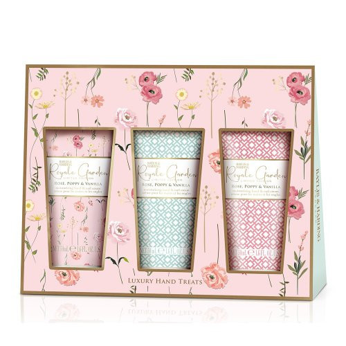 Baylis & Harding Royale Garden Rose, Poppy & Vanilla Luxury Hand Treats Gift Set Roku krēma komplekts 3x50ml