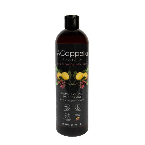 Acappella Black Edition Pink Pepper & Guaiac Wood Refill Mājas aromāta uzpilde 500ml