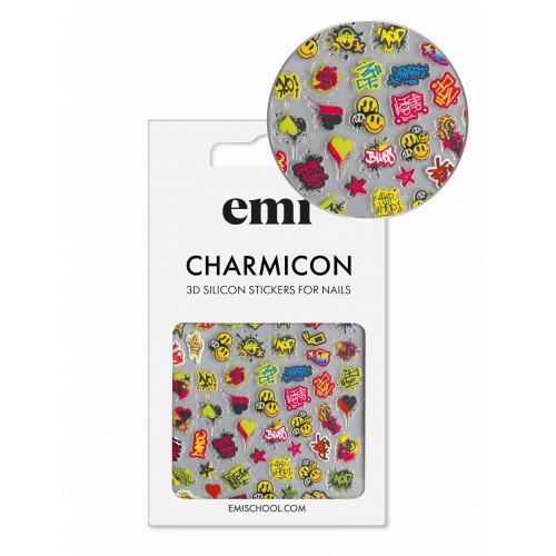 E.Mi Charmicon Silicone Stickers Nagu uzlīmes #170 Zipper