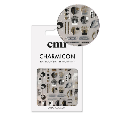 E.Mi Charmicon Silicone Stickers Nagu uzlīmes #170 Zipper