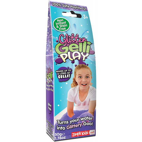 Zimpli Kids Glitter Gelli Play Pulveris ar spīdumiņiem Želejas veidotājs bļodā berniem 50g