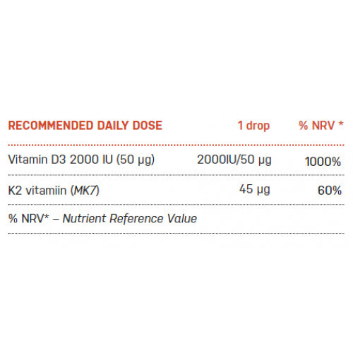 Ecosh Vitamins K2 + D3 Vitamīni K2+D3 10ml