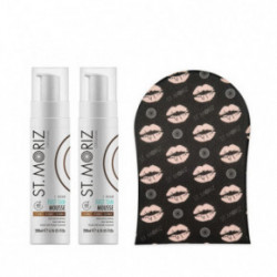 St. Moriz Professional 1 Hour Tan Mousse Express Ātras iedarbības paštonējošas putas (2gab.) + cimds DĀVANĀ