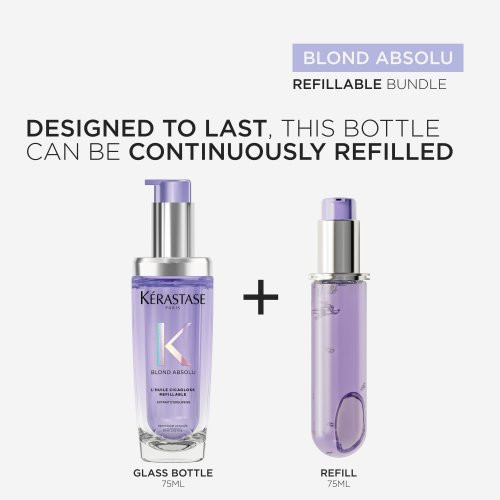 Kérastase Blond Absolu L'Huile Cicagloss Refillable Hair Oil Intensīvi gaišus matus stiprinoša eļļa 75ml