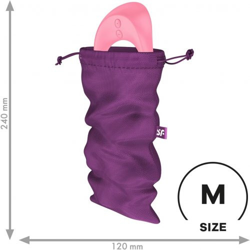 Satisfyer Treasure Bag Purple Seksa rotaļlietu uzglabāšanas maisiņš M