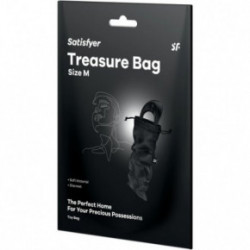 Satisfyer Treasure Bag Black Seksa rotaļlietu uzglabāšanas maisiņš M
