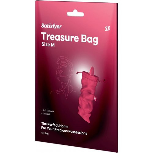 Satisfyer Treasure Bag Pink Seksa rotaļlietu uzglabāšanas maisiņš M