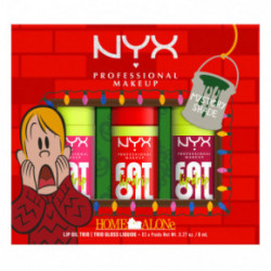 NYX Professional Makeup XMAS Home Alone Fat Oil Lip Drip Trio Kit Komplekts, mitrināšana, lūpu spīdums 3 vienetai