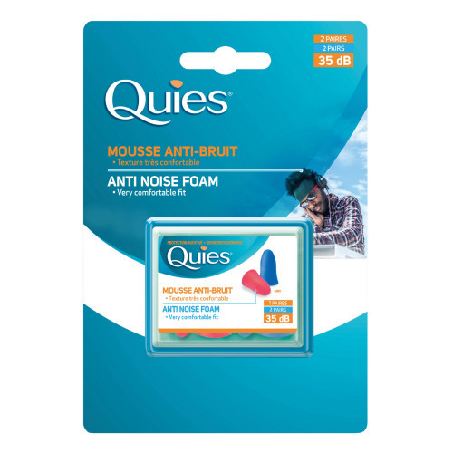 Quies Protective Ear Plugs Aizsargājoši ausu aizbāžņi, kas izgatavoti no poliuretāna putām 2 poros