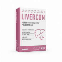 Iconfit Livercon Complex Capsules Kapsulas aknu funkciju atbalstam. 30 kapsulas