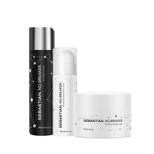 KlipShop Sebastian Professional NO. BREAKER Shampoo, Mask and Bonding & Styling Leave-in Cream Set Matu kopšanas komplekts