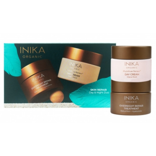 Inika Organic Skin Repair Day&Night Duo Sejas kopšanas dāvanu komplekts 2x50ml