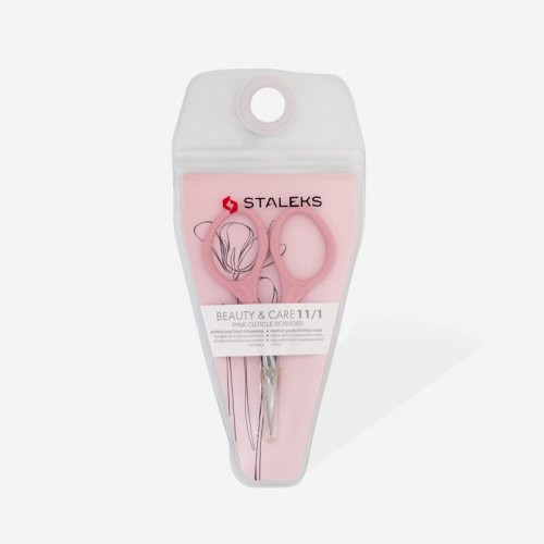 Staleks Beauty and Care Pink Cuticle Scissors Rozā kutikulas šķēres Type 1