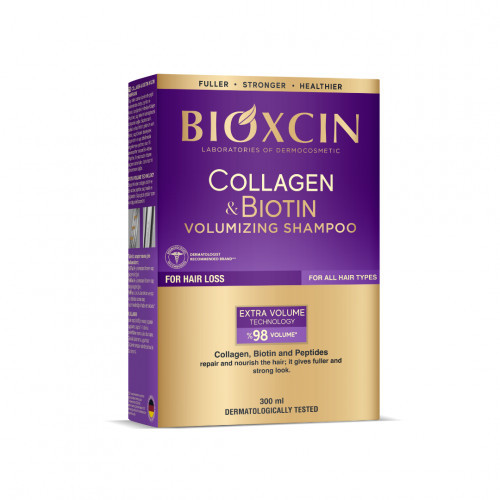 Bioxcin Collagen & Biotin Volumizing Shampoo Šampūns matu apjomam 300ml