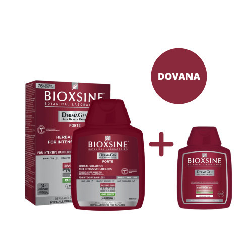 Bioxcin (Bioxsine) Dermagen Forte Shampoo Šampūns pret matu izkrišanu + šampūns ceļojumam 100ml