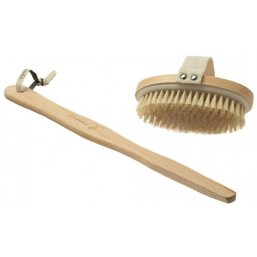 Hydrea London Natural Bristle Body Brush Birste ķermenim ar rokturi