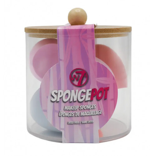 W7 Cosmetics Sponge Pot Make up Sponges Set Grima sūklīšu komplekts Komplekts