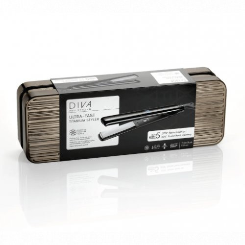 Diva Pro Styling Ultra Fast Platinum Titanium Styler Taisnotājs ar titāna plāksnēm 1gab.