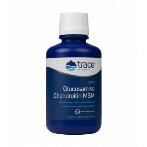 Trace Minerals Liquid Glucosamine Chondroitin MSM Glikozamīns, hondroitīns, MSM – locītavām, sportistiem 473 ml