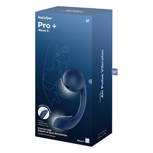 Satisfyer Pro + Wave 4 Robotic G-Spot Stimulation Klitora un G-punkta stimulators Navy