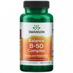 SWANSON Balance B-50 Complex Uztura bagātinātājs B vitamīna komplekss 100 kapsulas