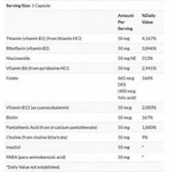 SWANSON Balance B-50 Complex Uztura bagātinātājs B vitamīna komplekss 100 kapsulas