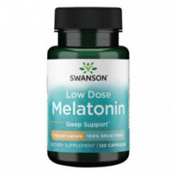 SWANSON Low Dose Melatonin Uztura bagātinātājs Melatonīns 1 mg 120 kapsulas