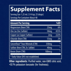 Trace Minerals Ionic Zinc 50mg Šķidrs jonu cinks 59ml