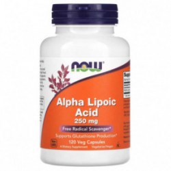 NOW Foods Alpha Lipoic Acid 250 mg Uztura bagātinātājs enerģijas uzturēšanai 60 kapsulas