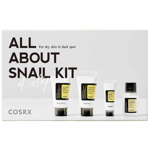 COSRX Most Loved 4-step Advanced Snail Trial Sejas kopšanas komplekts
