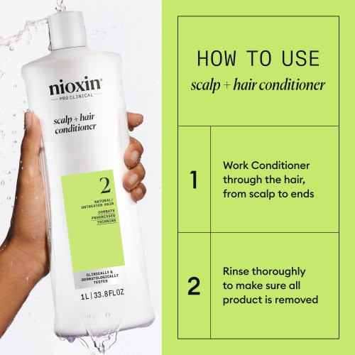 Nioxin Pro Clinical System 2 Conditioner Galvas ādas un matu kondicionieris stipri retinātiem matiem 300ml