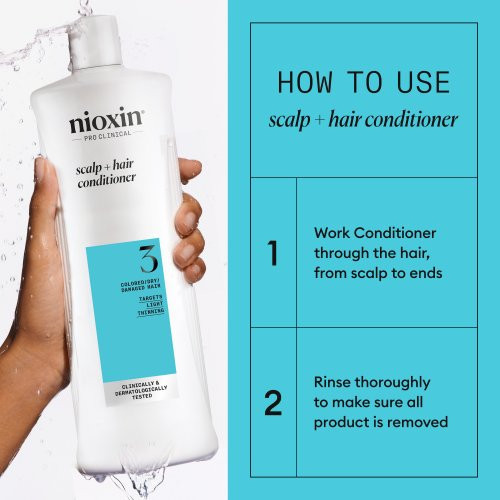 Nioxin Pro Clinical System 3 Conditioner Galvas ādas un matu kondicionieris minimāli retinošiem matiem 300ml