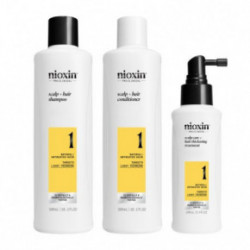 Nioxin Pro Clinical System 1 Kit Matu kopšanas komplekts dabīgiem matiem ar mērenu retināšanos 300ml+300ml+100ml