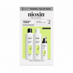 Nioxin Pro Clinical System 2 Kit Matu kopšanas komplekts stipri retinātiem, dabīgiem matiem 300ml+300ml+100ml