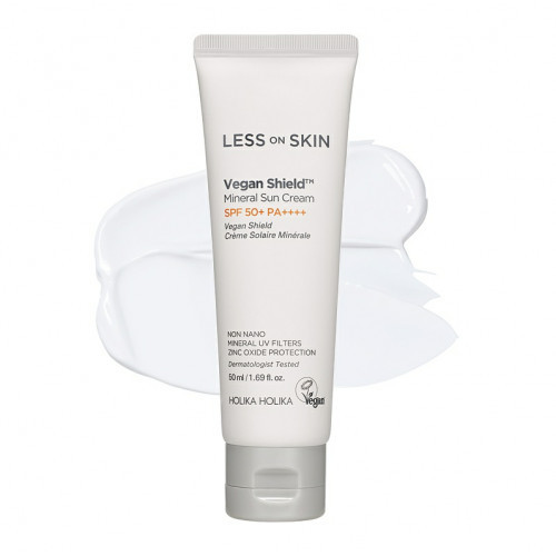 Holika Holika Less On Skin Vegan Shield Mineral Sun Cream SPF50+ Aizsargājošs krēms no saules 50ml