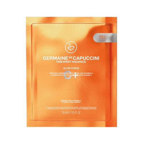 Germaine de Capuccini Timexpert Radiance C+ Illuminating Anti-Fatigue Mask Attīroša lokšņu sejas maska ar C vitamīnu 1gab.