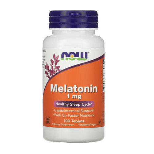 NOW Foods Melatonin 1mg Complex Melatonīns 100 tab.