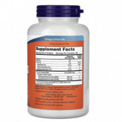 NOW Foods Omega-3 1000mg Zivju tauki 100 kapsulas