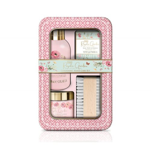 Baylis & Harding Royale Garden Rose, Poppy & Vanilla Luxury Pamper Keepsake Tin Gift Set Nagu kopšanas komplekts